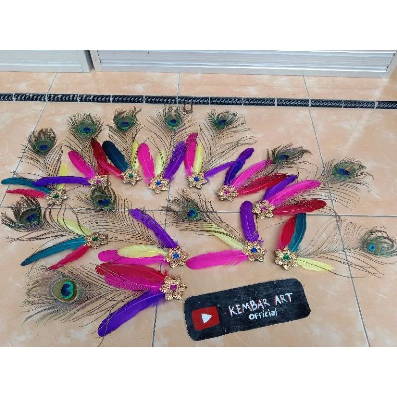 Bulu hiasan kepala penari aksesoris kepala penari tradisional