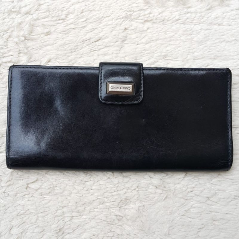 Dompet Wanita Carlo Rino Hitam Kulit Asli