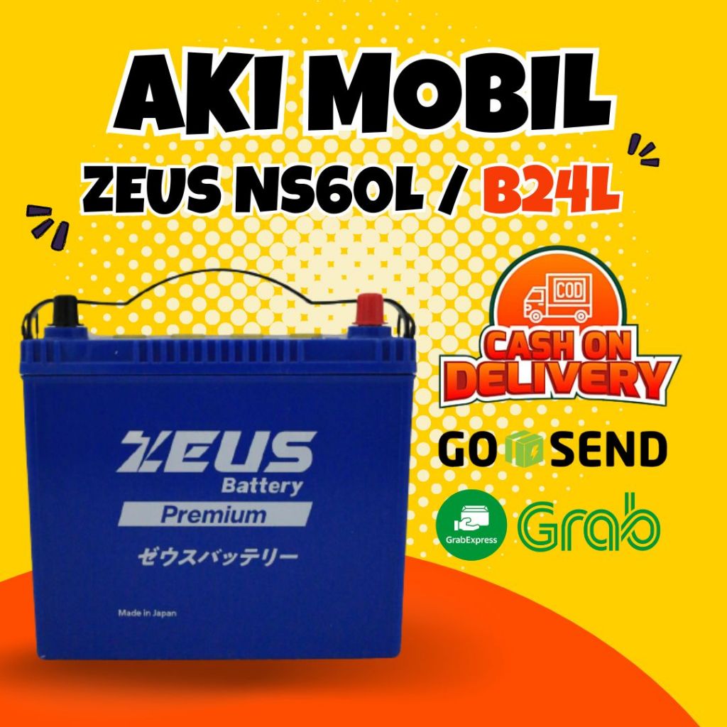 Aki Mobil NISSAN MARCH NS60L ZEUS Accu Kering / MF
