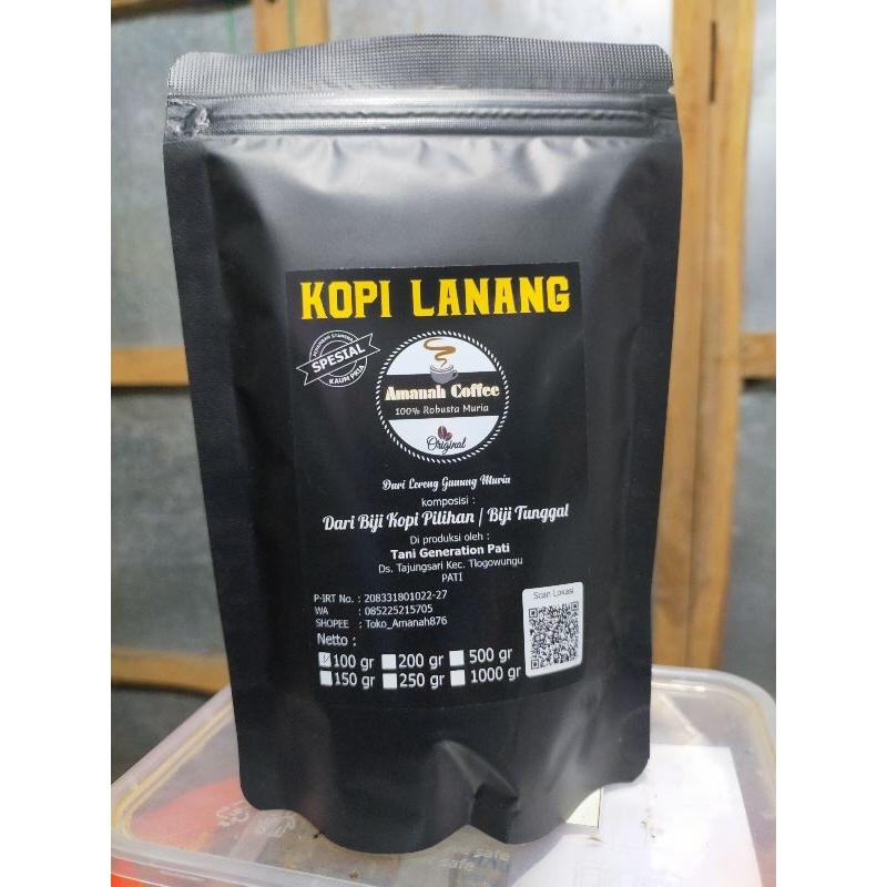 

Kopi Bubuk/Kopi Lanang/Kopi Spesial/Penambah Stamina Kaum Pria/100 % Asli Original (500 gram) Robusta Muria/Amanah Coffee