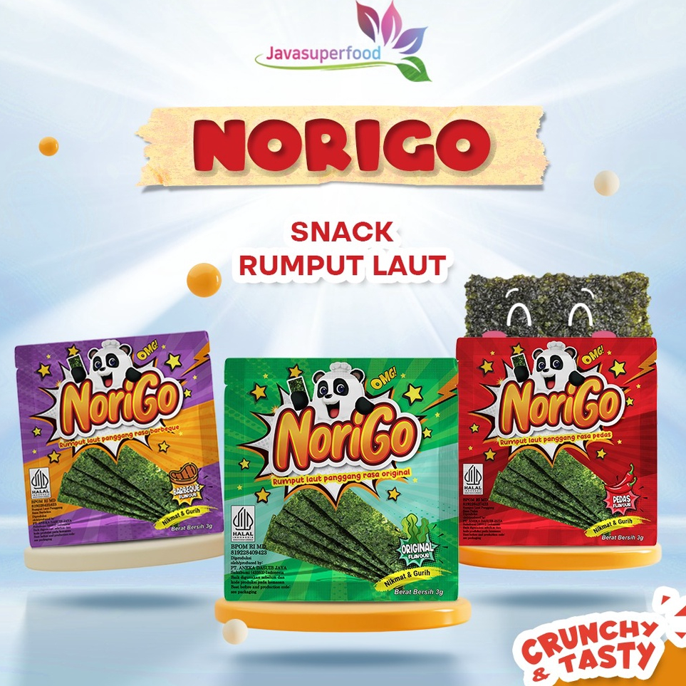 

Bayar Di Tempat ☘️MUMTAAZZTORE☘️ NORIGO SNACK NORI ISI 12 SCHT