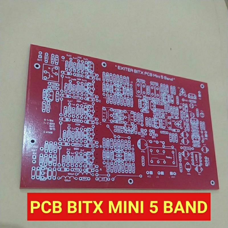 PCB Exiter Radio HF SSB BITX Mini 5 Band (9x14cm)
