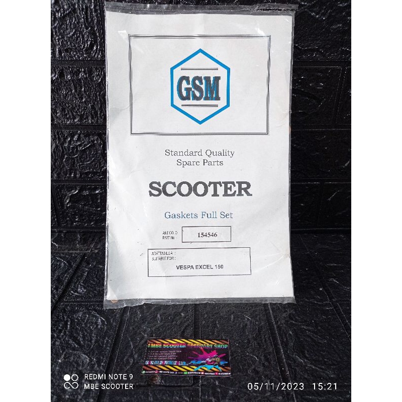 Paking mesin vespa Excel exlusif original merk GSM