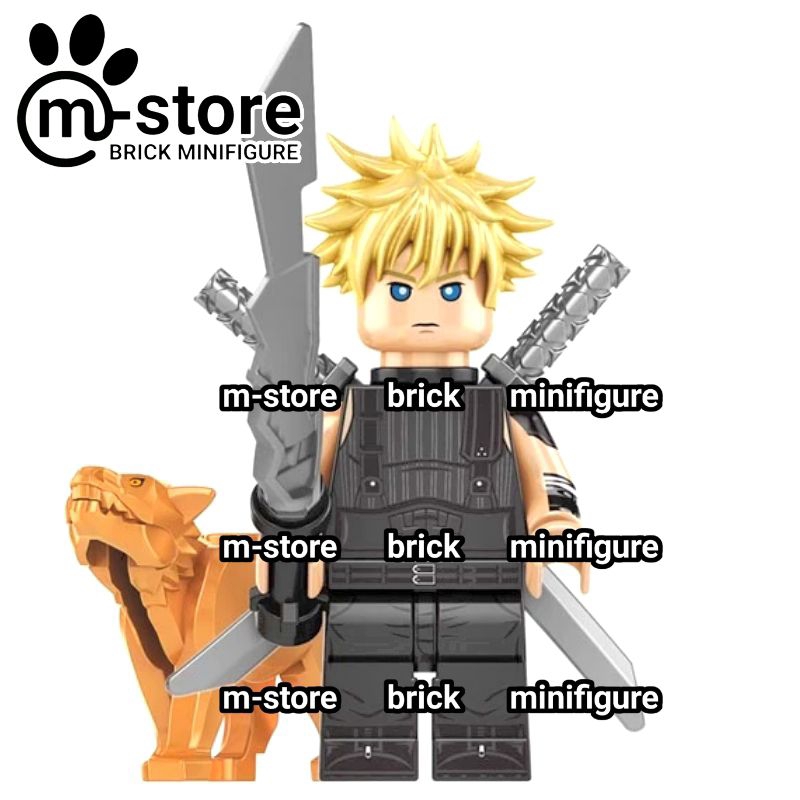 brick final fantasy cloud strife mini toy figure