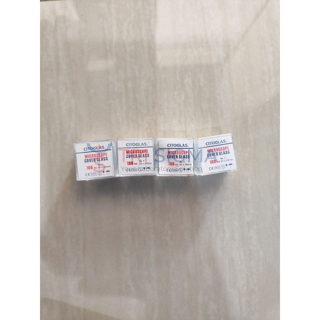 Deck Glass / Cover glass 20x20 mm isi 100