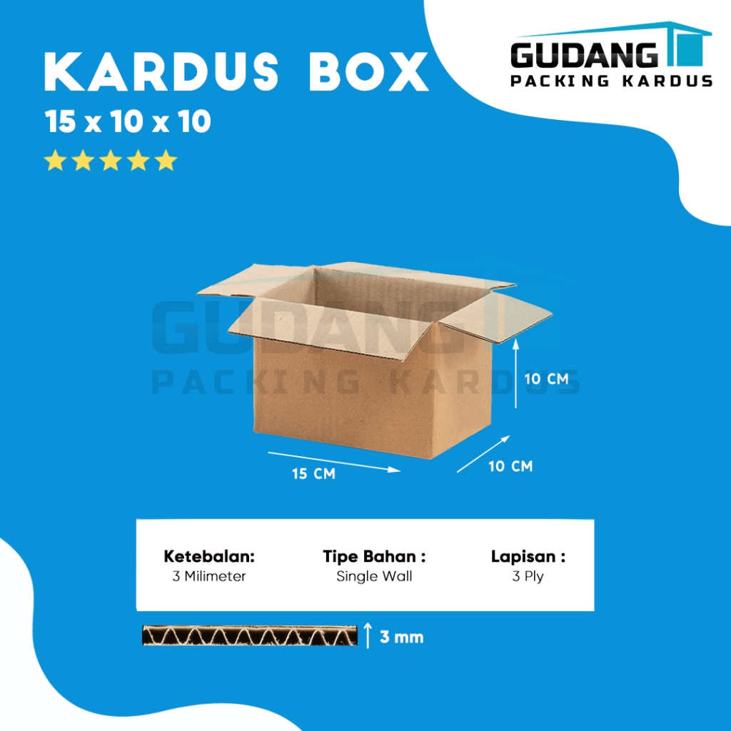 

Packing Kardus Karton Box Pindahan 15cm x 10cm x 10cm Box Polos