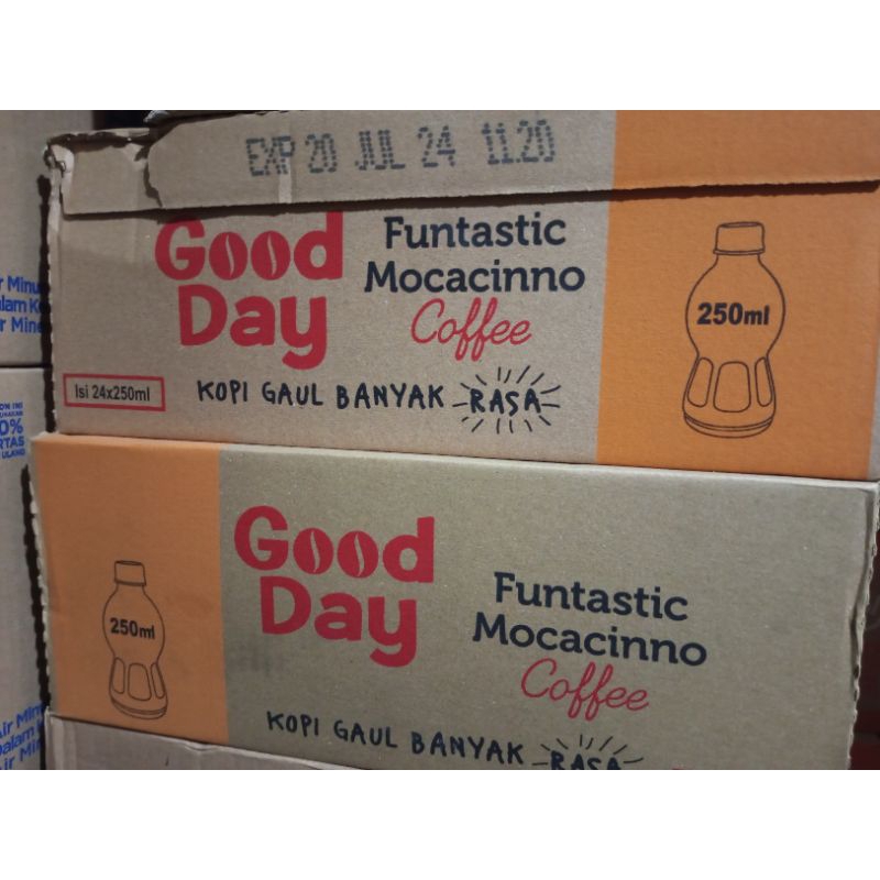 

Good day moccacino 250ml 1 dus isi 24 botol / minuman kopi /coffee