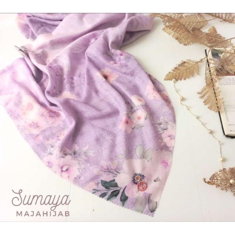 hijab syar'i desain eksklusif Majahijab seri SUMAYA 140x140 cm dan 120x120 cm