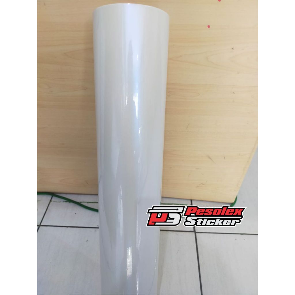 Sticker Skotlet Lembayung/Bunglon White Pearl Blue 50cm x 9m (Roll)