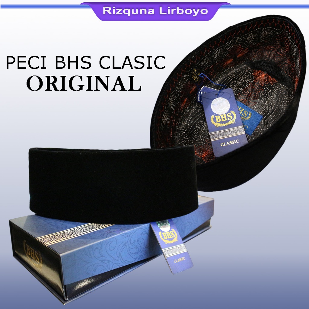 Peci BHS Songkok Hitam AC Tinggi 10,9 Ukuran Nomor 5 6 7 8 9 Peci Bhs Classic ORIGINAL Songkok Nasio