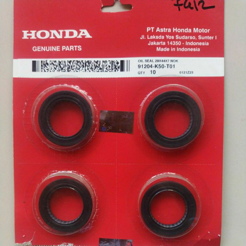Oil Seal 29x44x7 Seal As Roda Belakang Beat, Vario, Scoopy 91255KVB902