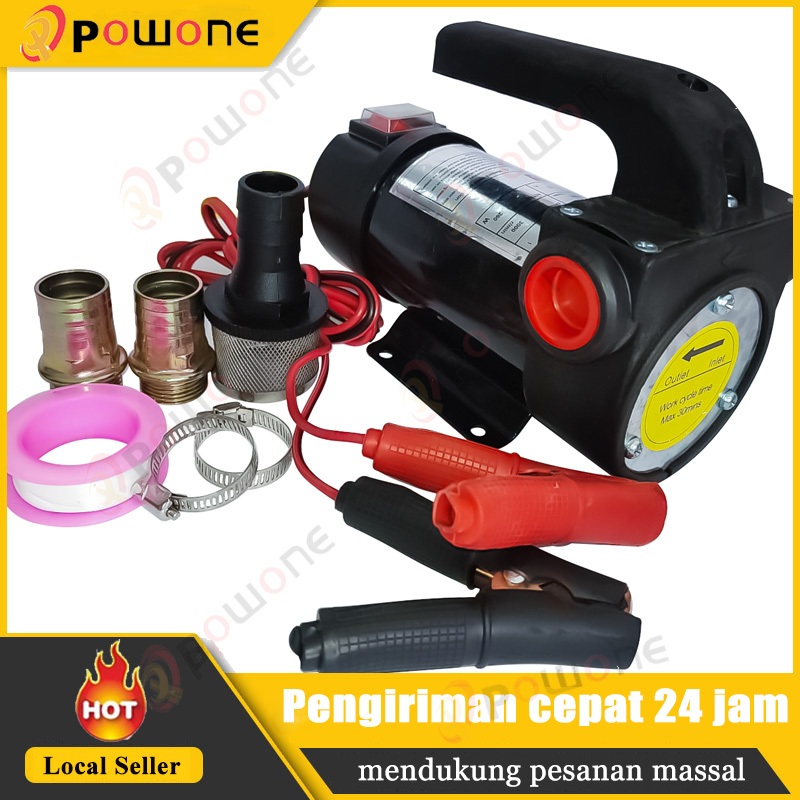 50L Built-In Overflow valve Listrik oil pump Portabel pompa oli Bahan Bakar Minyak Pompa Transfer Se