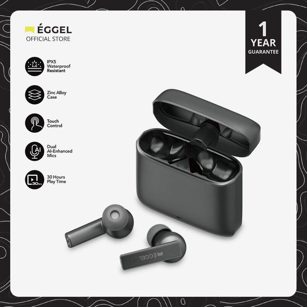 Eggel SteelBuds Zinc Alloy Metal TWS Bluetooth Earphone with AI Mics