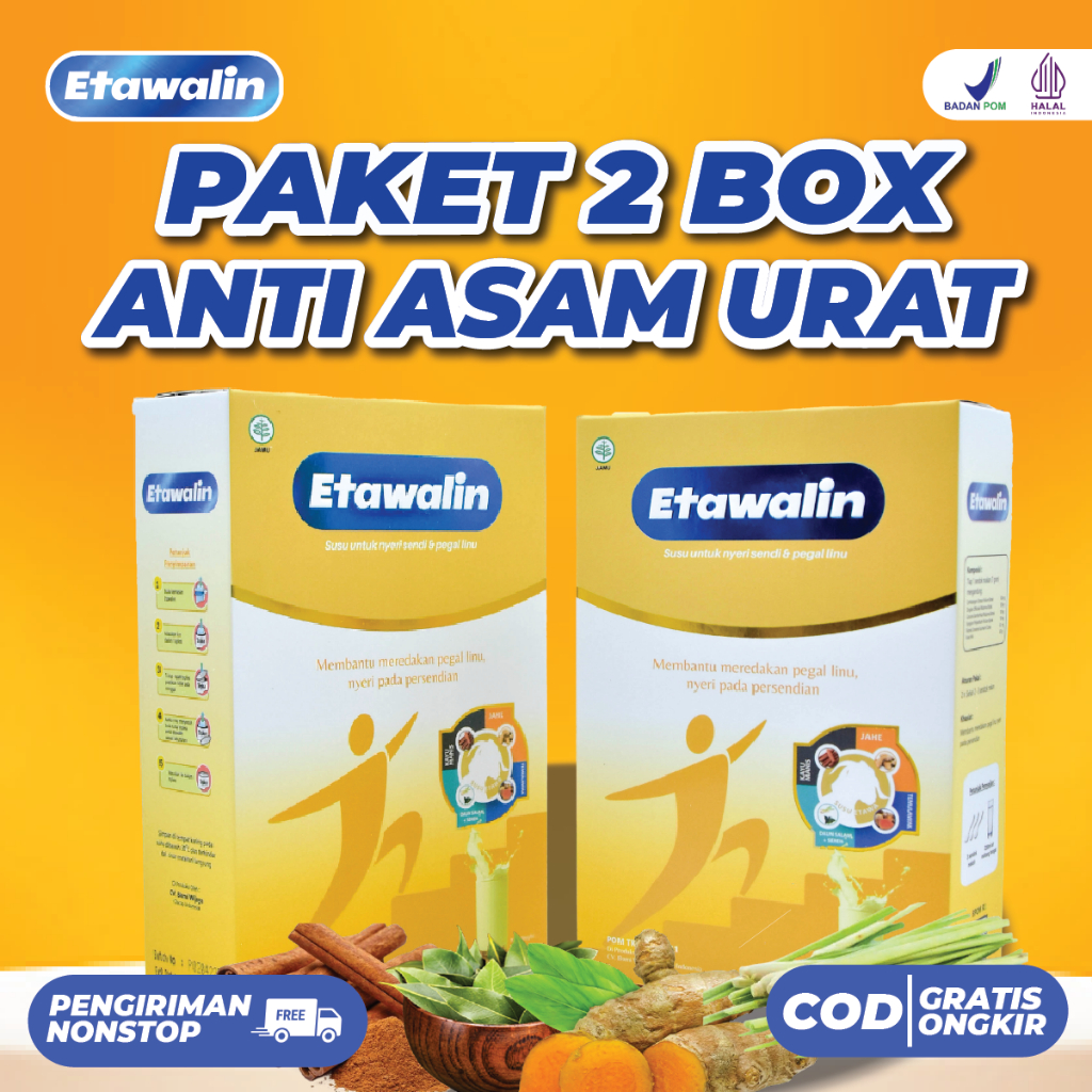 

ETAWALIN 2 BOX - Susu Kambing Etawa Susu Terapi Nyeri Sendi Terbaik Atasi Masalah Asam Urat Rematik Jaga Kepadatan dan Kesehatan Tulang
