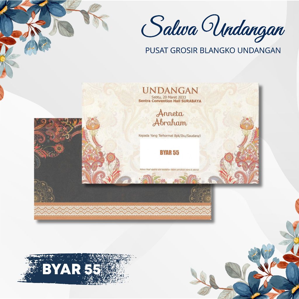 Blangko Undangan Byar 55 Harga Murah