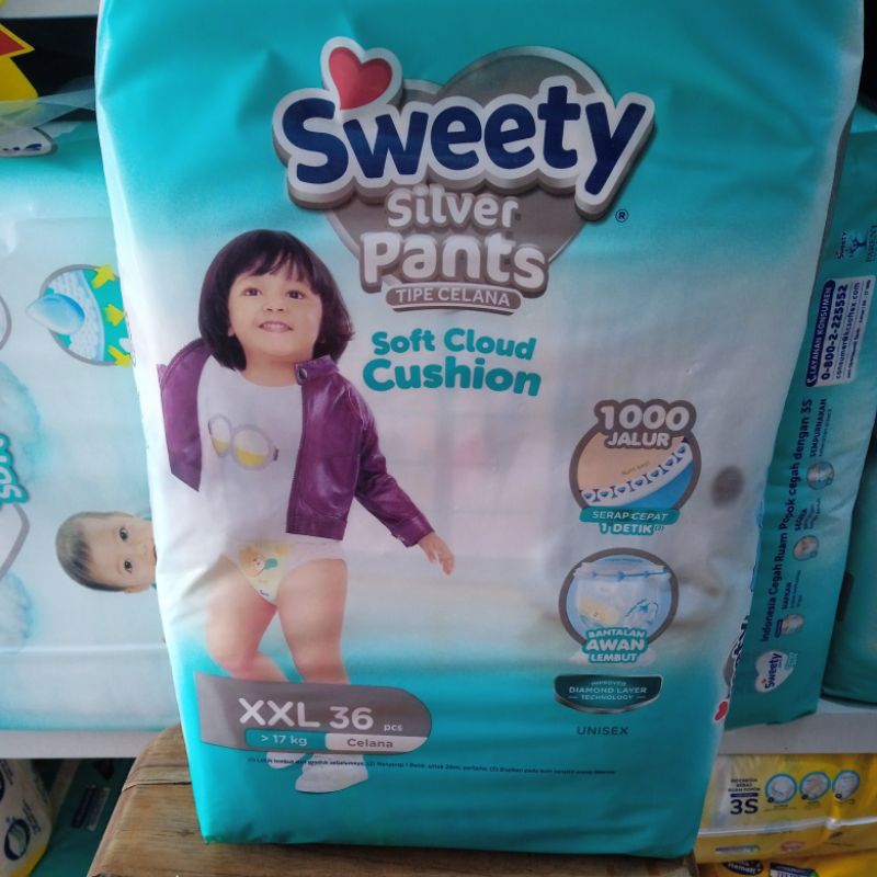 POPOK SWEETY SILVER PANTS XXL 32