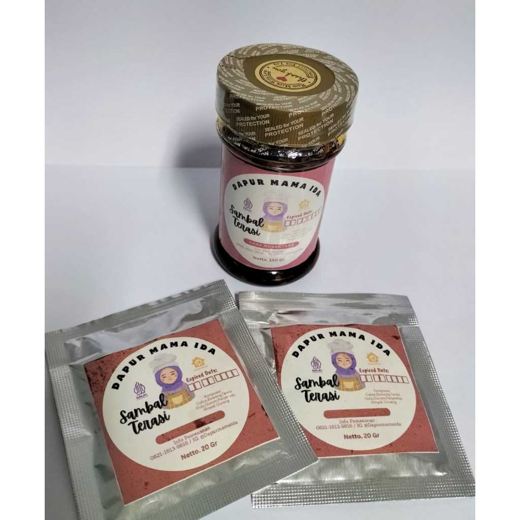 

Sambal Terasi Murah Kemasan Travelpack, Sachet dan Botol, harga Grosir 20 Gram