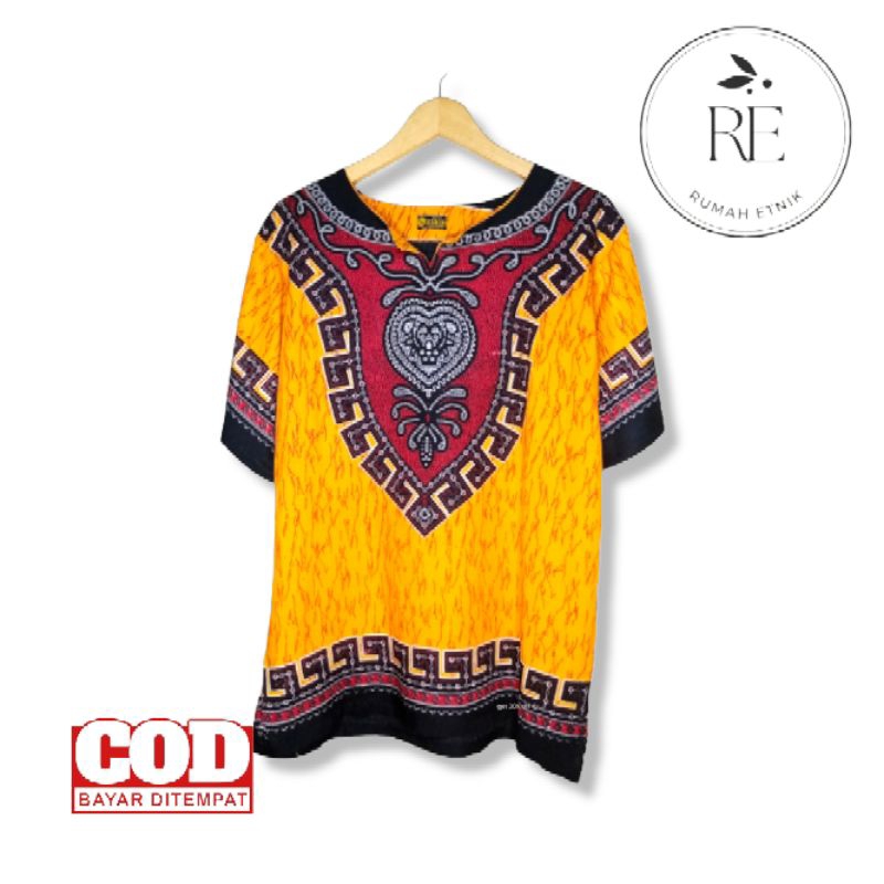 Baju dashiki love warna/ baju pria wanita/ baju santai/ baju kaos dashiki