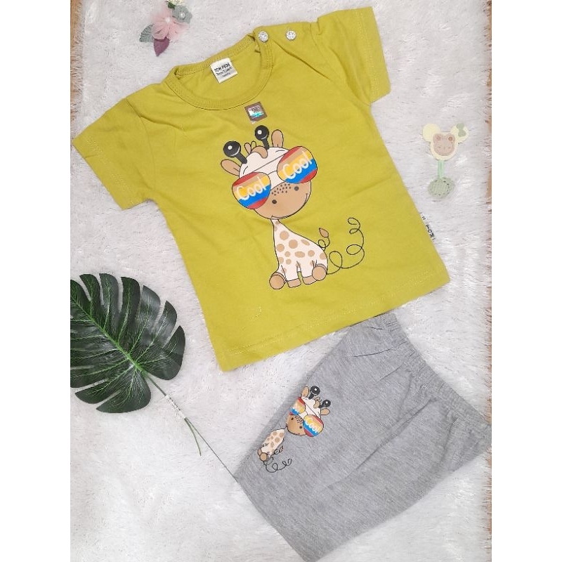 TOMPEGE Setelan Pendek Oblong Anak Laki-Laki 1-2 Tahun