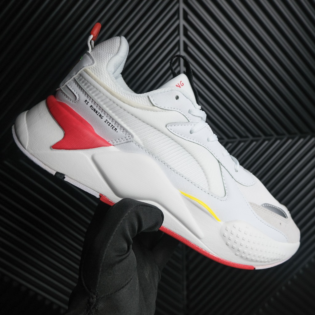 Puma RS-X Thropy Ferari Scuderia White RSX Ferrari Running System Ferarri Red Yellow Putih Merah Kun