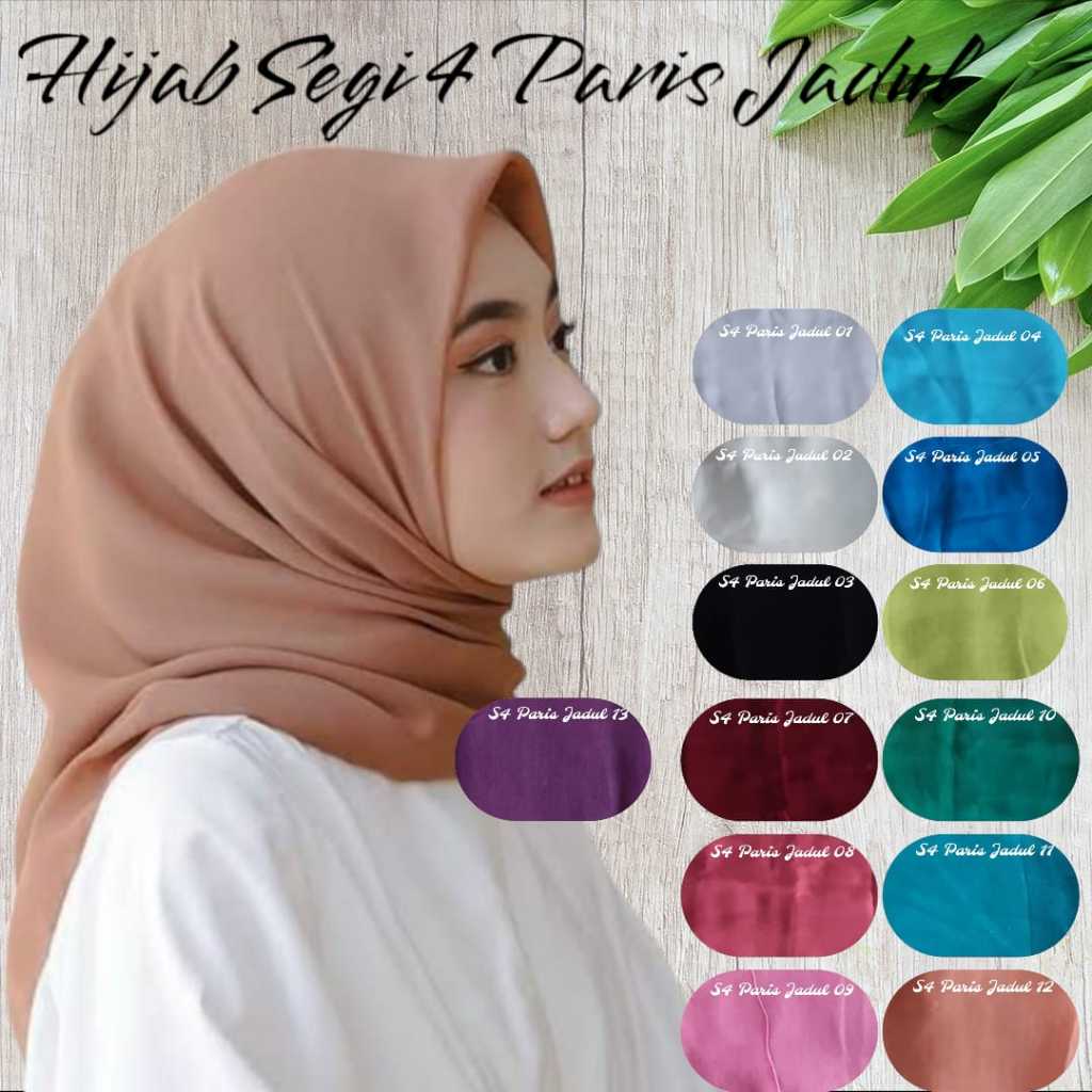 Hijab Segi Empat Paris Polos Jilbab Terbaik Warna Pastel