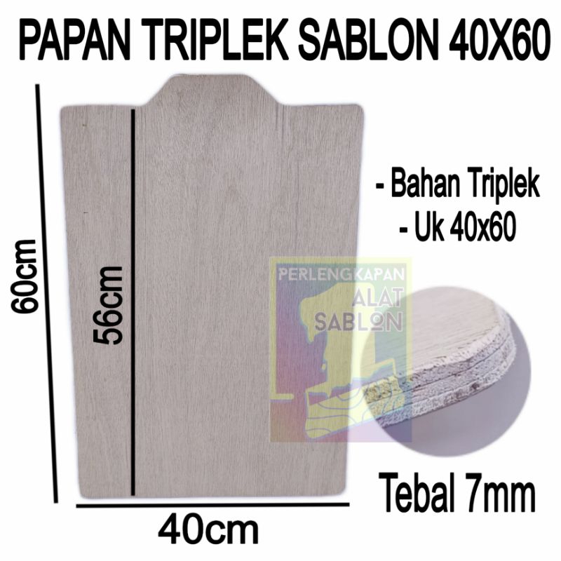 PAPAN LEHER SABLON KAOS TRIPLEK 40X60