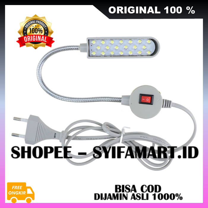 Lampu Mesin Jahit LED 20 Titik Magnet Lampu LED Jahit 100% ORIGINAL