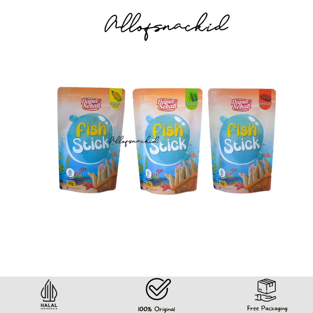 

Dapur Sehati - Fish Stick - Cemilan Olahan Ikan - 60gr - Cemilan Anak