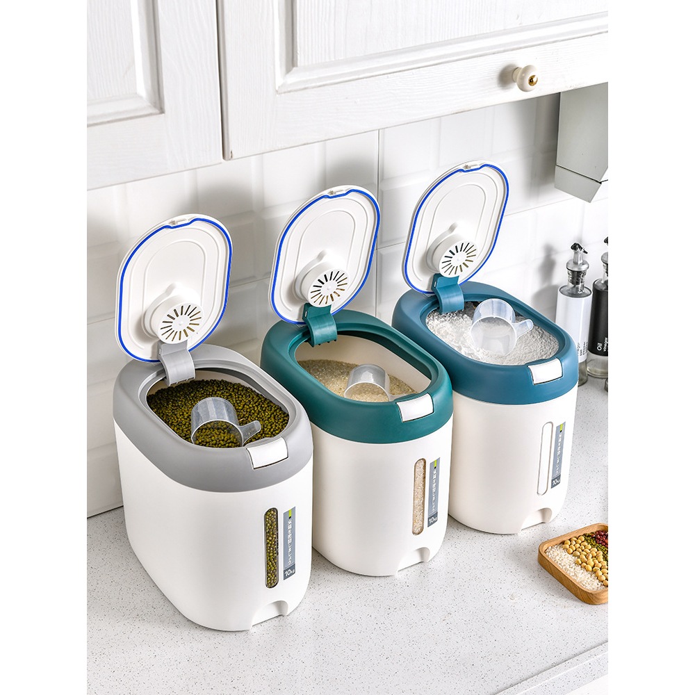 Dispenser Beras Tempat Beras 10 KG Rice Dispenser Rice Bucket Rice Box