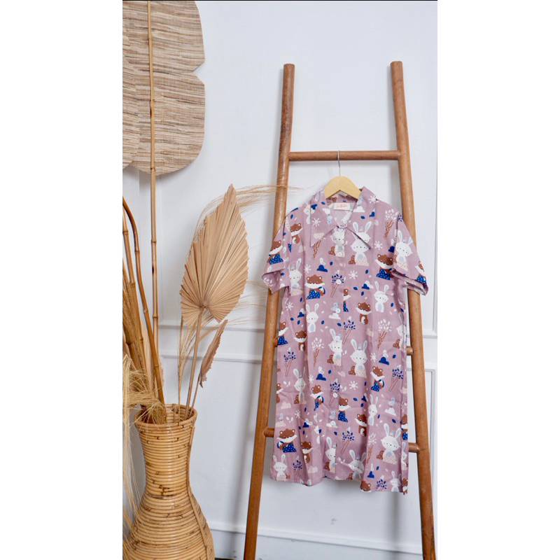 AKIKO DRESS ANAK | PIYAMA DRESS RAYON ANAK PREMIUM