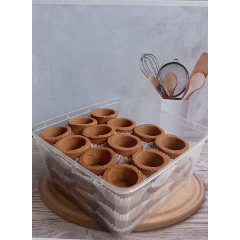 

Kulit Pie Cokelat, Bulat Polos D 3,5cm, T 2cm, isi 40pcs