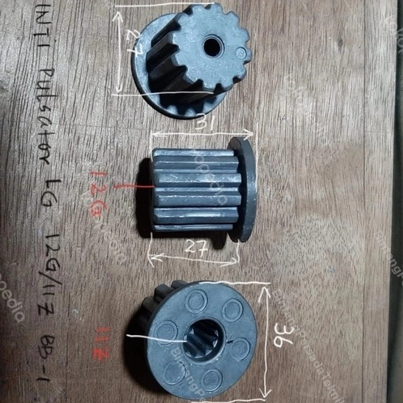 Inti Pulsator Mesin Cuci LG Gigi Luar 12 Gigi Dalam 11
