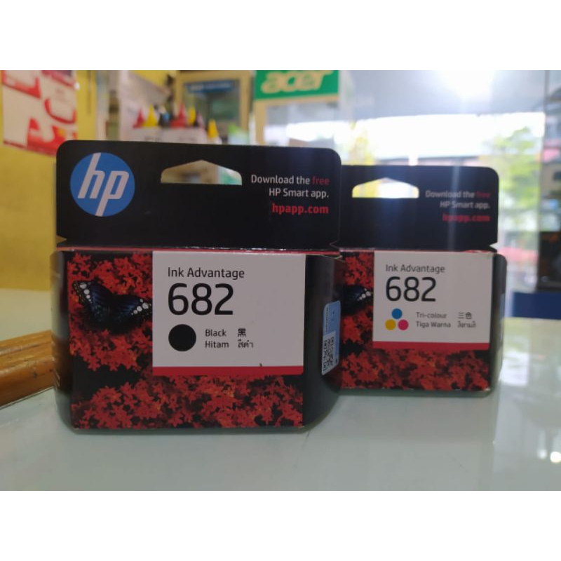 TINTA PRINTER HP 682 CARTRIDGE PRINTER HP HITAM // WARNA