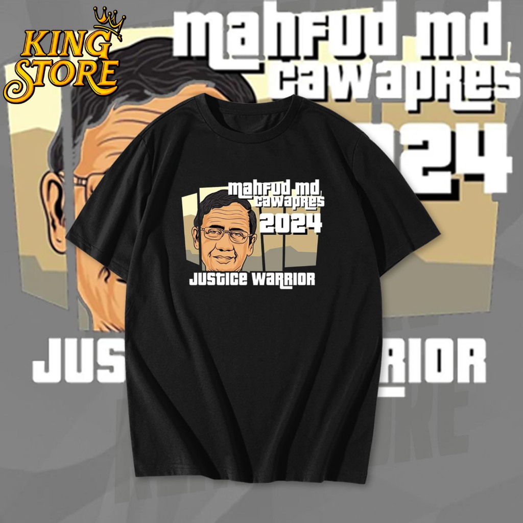 KAOS MAHFUD MD CAWAPRES 2024  - KAOS GTA MAHFUD MD BAHAN COMBED 30S