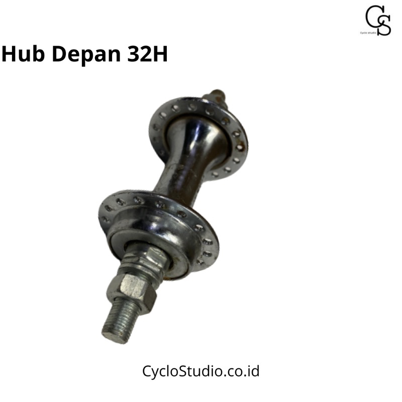 Free Hub Bos Sepeda Depan Lubang 32 Hole 32H Chrome