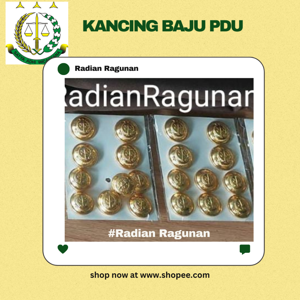 KANCING BAJU PDU JAKSA | KEJAKSAAN RI