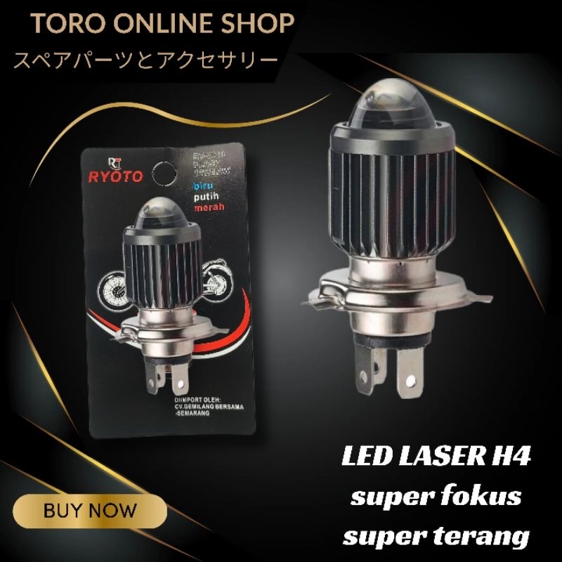 LED H4 Laser lampu depan model h4 bisa untuk mobil dan lampu motor vixion cb150 byson ninja r led pu