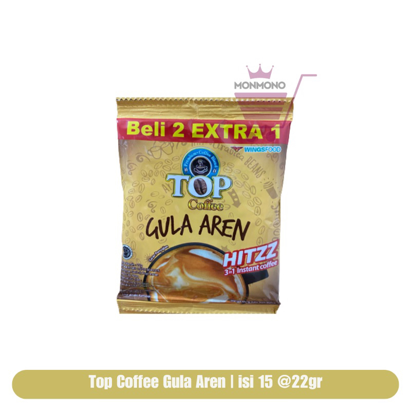 

Top Coffee Gula Aren 3in1 isi 15 @22gr / Top Gula Aren / Top Kopi Gula Aren