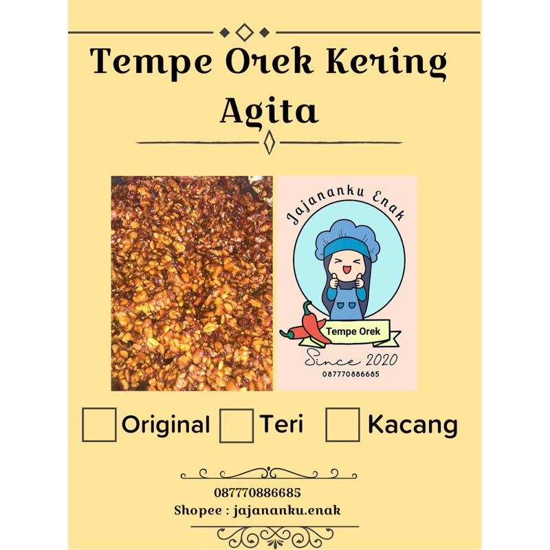 

Tempe Orek Kering Agita