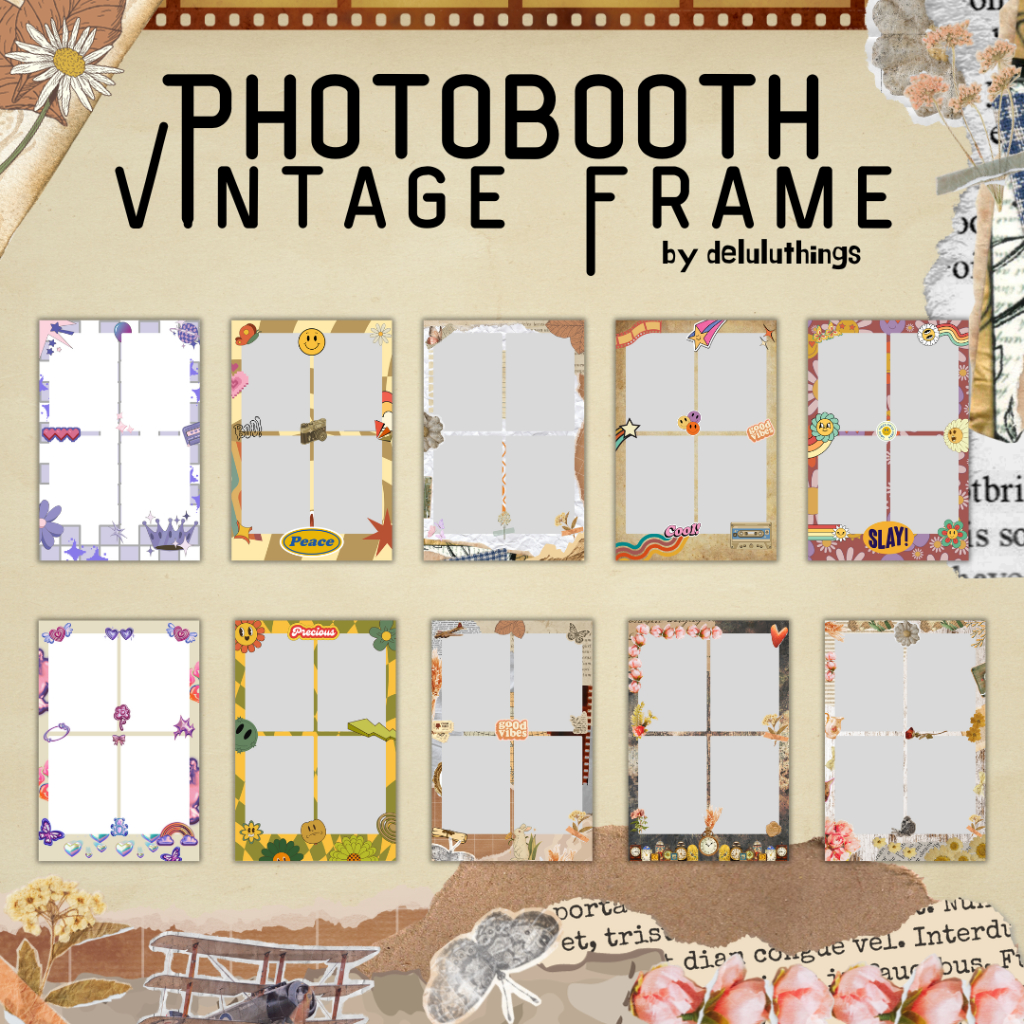 Custom Foto Photobooth photobox photostrip cetak print foto Vintage