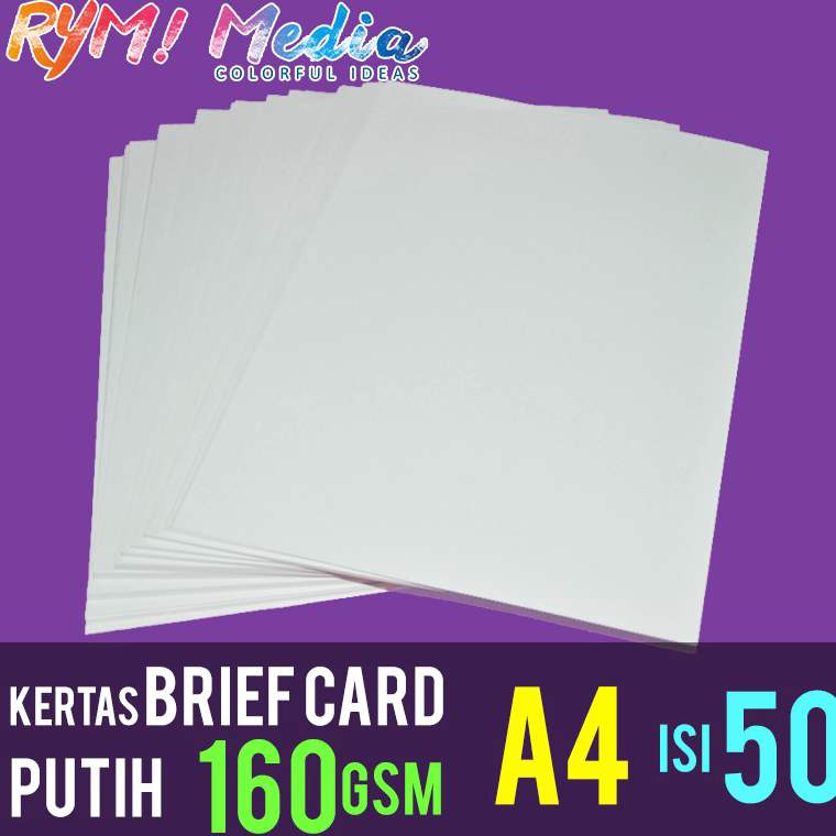 

Big Sale Brief Card (BC) 160 gram A4 isi 50 lembar / Kertas Manila Buku Gambar 160 gsm