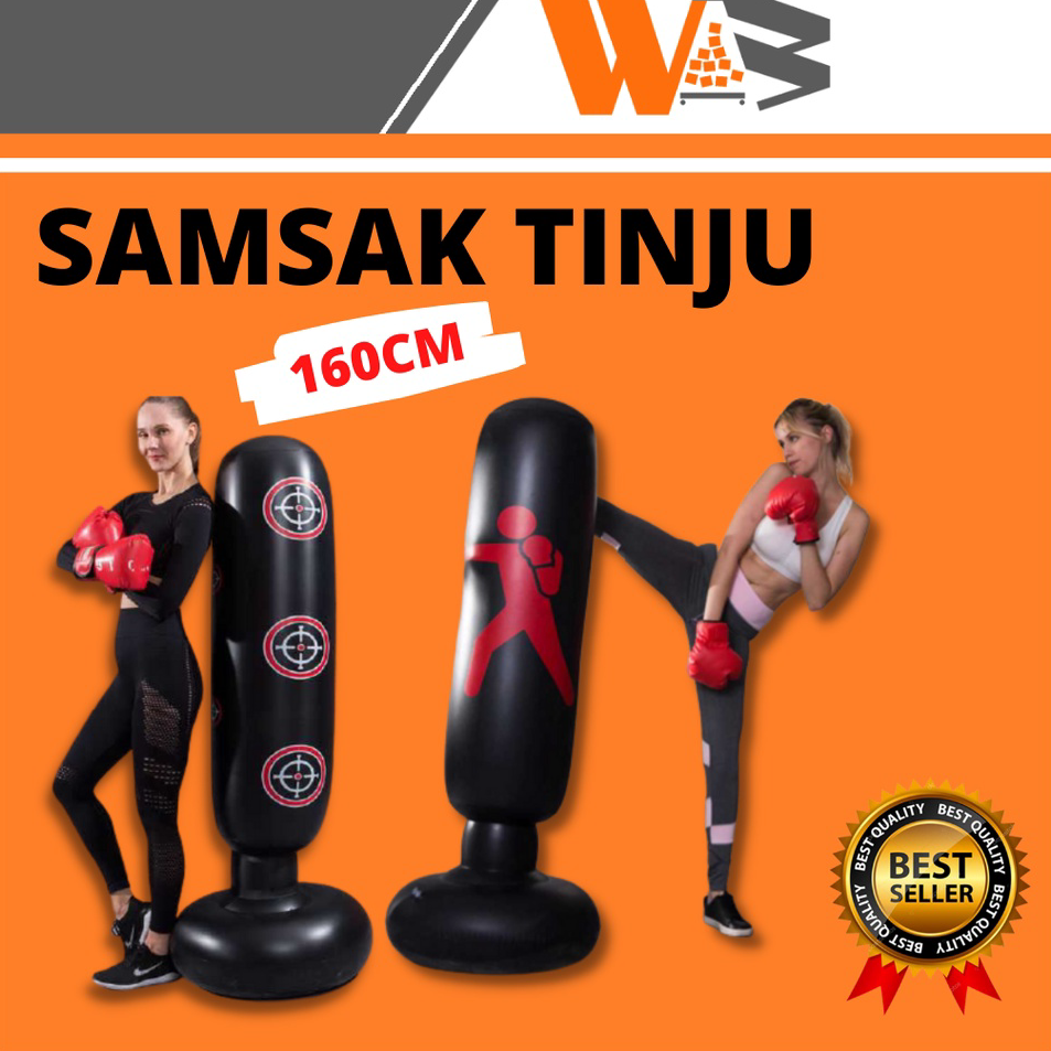 Terlaris ⏭ Samsak Tinju Berdiri Latihan Taekwondo Karate Alat Latihan Teknik Tendangan dan Pukulan A
