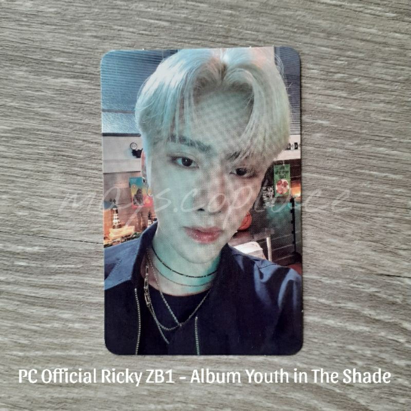 PC Official Ricky ZB1 | Photocard | Youth in The Shade | WTS