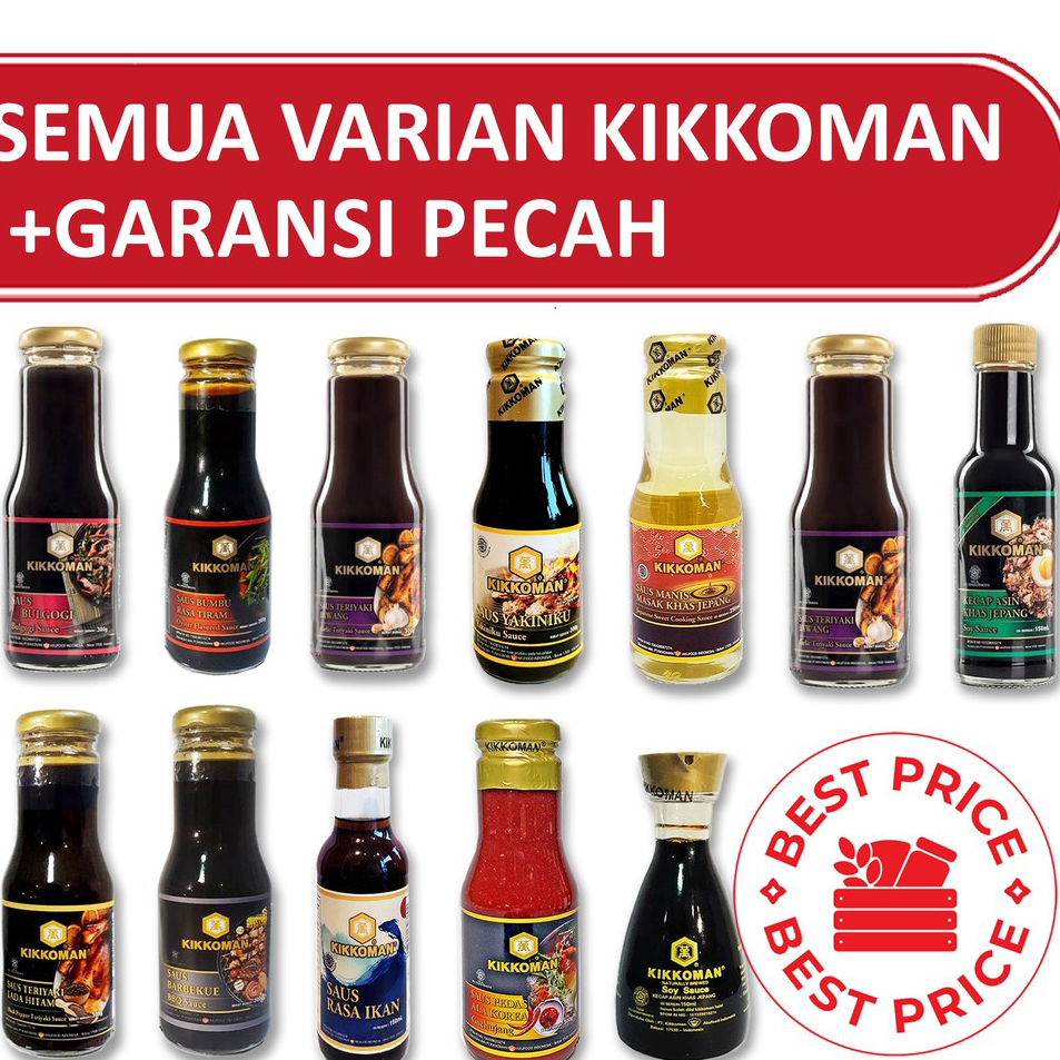 

➤➪✼✰ KIKKOMAN - SEMUA VARIAN KECAP SAUS HALAL (ASIN/BBQ/TERIYAKI/BULGOGI/GOCHUJANG/CUKA/IKAN/TIRAM)