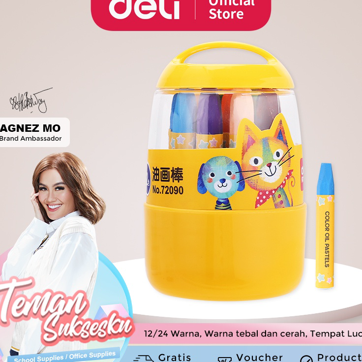 

Terbaru Deli 24 warna oil pastel desain Barrel, mudah untuk diambil dan ditempatkan 72092