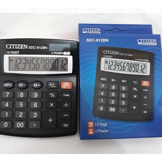

➛➙❅⋆ Kalkulator Calculator CITIZEN SDC-812 BN 12 Digit Warna Hitam 812 BN