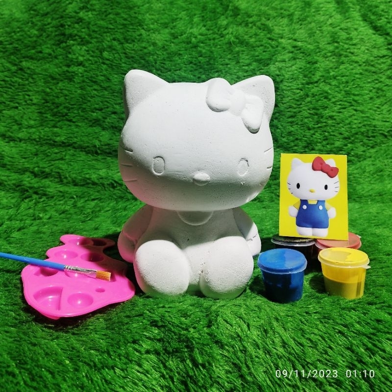 Mainan edukasi, mainan anak, celengan lukis gypsum, patung lukis.