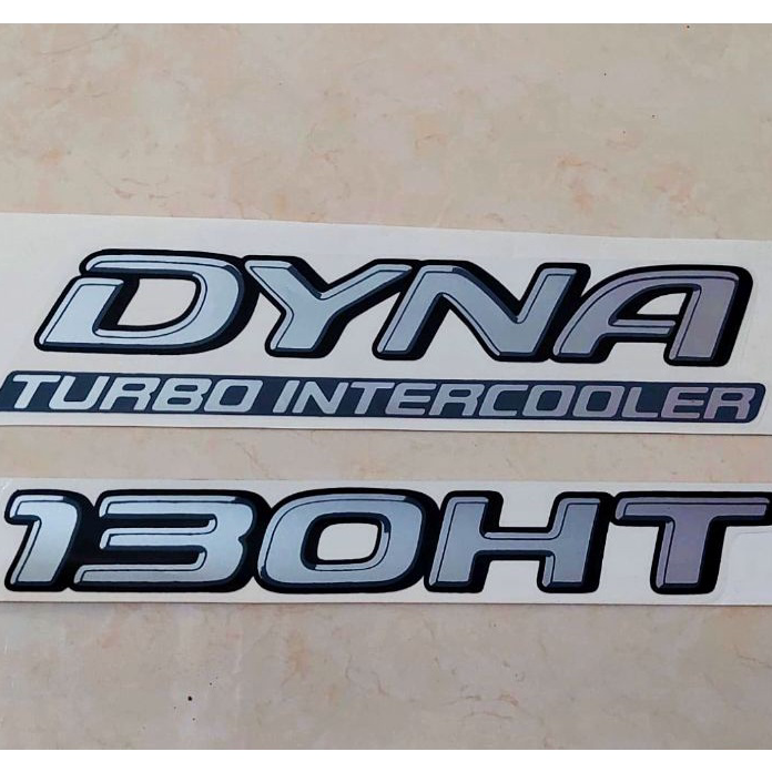 Termurah Stiker mobil Dyna Turbo Intercooler 130HT satu set / Stiker Dyna Set / sticker depan mobil 