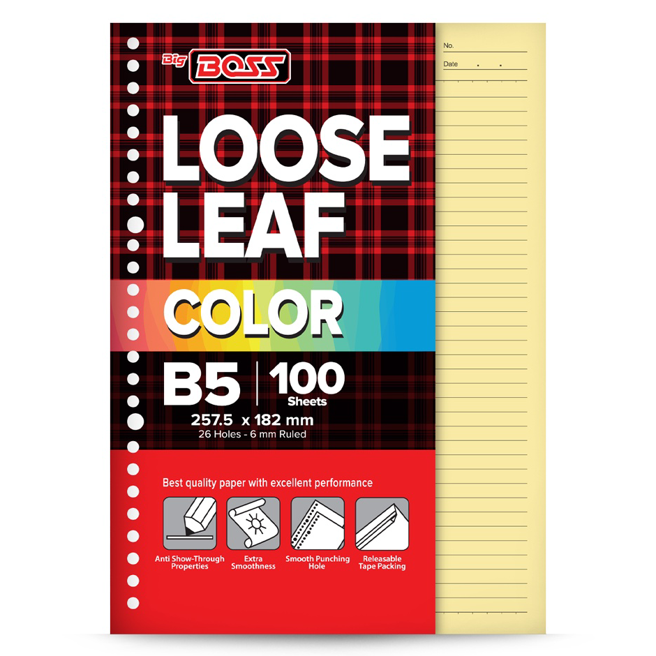 

Big Sale BigBoss Loose Leaf B5 100 Lembar Yellow BBO LL 100 B5 160