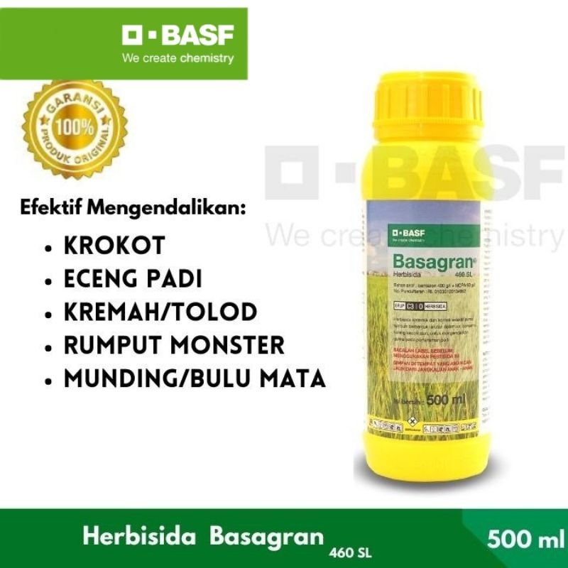 Obat Rumput Teki [Racun Rumput]-Herbisida Sistemik Padi Basagran 500ml